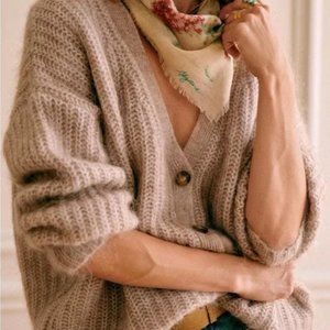 Sezane Achilles Cardigan - Beige/Taupe
